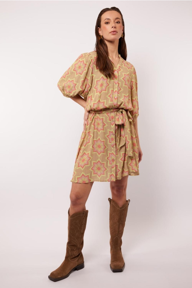 LYSA DRESS 25ZZF01 502749 KHAKI/SEAFOAM MINT